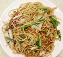 Three Delicacies Stir-Fried Noodles
