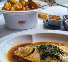Steamed Small Yellow Croaker with Snow Pea Shoots and Bamboo Shoots