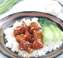 Pork trotter rice