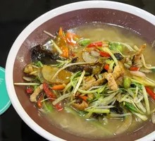 Fried Tofu and Pork Noodles