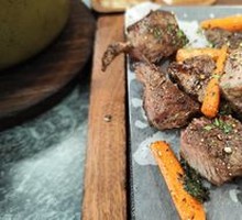 Stone-Grilled Australian Angus M2+ Beef with Oyster Cubes