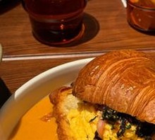 Egg Croissant Lobster Soup