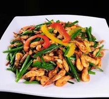 Stir-fried Leek with Shrimp