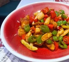Pickled Lotus Root Stir-Fried with Orange Chicken