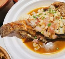 Crispy Lotus Root with Sea Bass