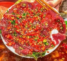 Sliced Beef with Green and Red Peppers