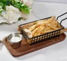 Flavorful Cheese Fries with Black Truffle Mayonnaise