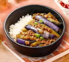 Eggplant with Minced Pork Rice Bowl