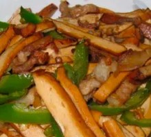 Celery and Tofu Skin Shredded Pork Rice