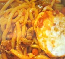 Tomato Chicken Fried Rice Noodles