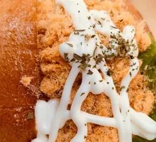 Meat Floss Thick Egg Toast Sandwich