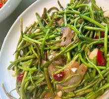 Water Bamboo Stir-fried with Preserved Meat
