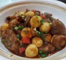 Braised Pig Tail with Quail Eggs