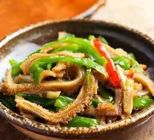 Green Pepper Stir-fried Beef Tripe