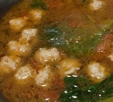 Vegetable and Pork Dumpling Soup