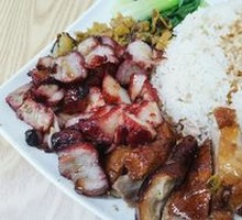 Char siu and roast duck rice