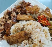Pork Trotter and Roast Duck Rice