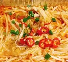 Aluminum-Wrapped Enoki Mushrooms