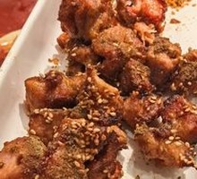 Grilled Pork with Large Skewers