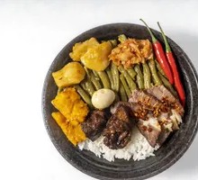 Potato and Pork Noodle Bowl