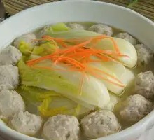 Pork Dumpling Stewed with Baby Bok Choy