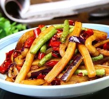 Eggplant and Green Beans