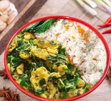 Chives Pan-Fried Egg Fragrant Sauce Rice