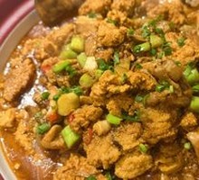 Fried Tofu with Fish Offal