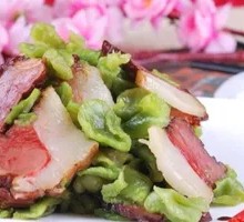 Dried Lettuce Stir-fried with Preserved Pork