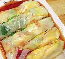 Egg and Minced Pork Rice Noodle Roll