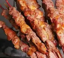 Lamb Skewers on Red Willow Branches
