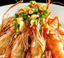 Spicy Mustard Sauce-Soaked Lobster Shrimp