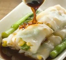 Egg and Corn Rice Noodle Roll