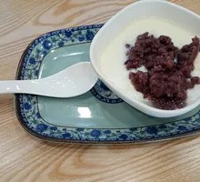 Red Bean Double-Layer Milk Pudding