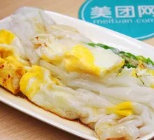 Smooth Vegetable Egg Rice Noodle Roll