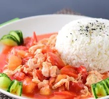 Tomato and Egg Rice Bowl
