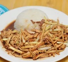 Fried Tofu and Pork Rice