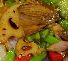 Braised Lotus Root Stir-Fried with Beef