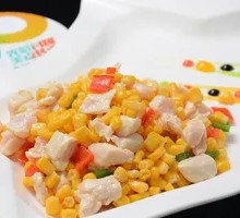 Corn and Chicken Dice Stir-fry
