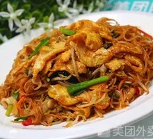 鸡蛋牛肉炒米粉