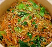 Stir-Fried Rice Noodles with Pork and Greens