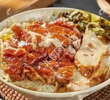 Roast Duck and Meat Roll Rice