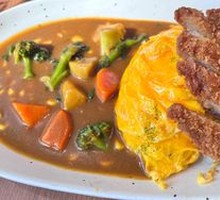 Storm Cheese Fried Pork Cutlet Curry Omelette Rice