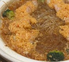Steamed Garlic and Vermicelli Shrimp