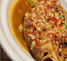 Crispy Lotus Root with Sea Bass