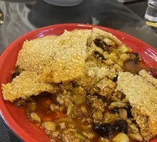 Fish Flavor Pork Shreds with Rice Crisps