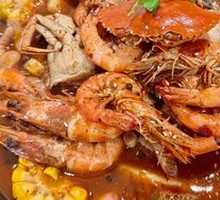 Shrimp, Crab, and Chicken Claw Hot Pot