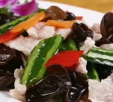 Black Mushroom and Pork Slices