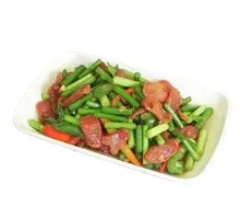 Cured Sausage with Garlic Chives Rice