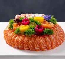 Salmon Birthday Cake Requires Reservation